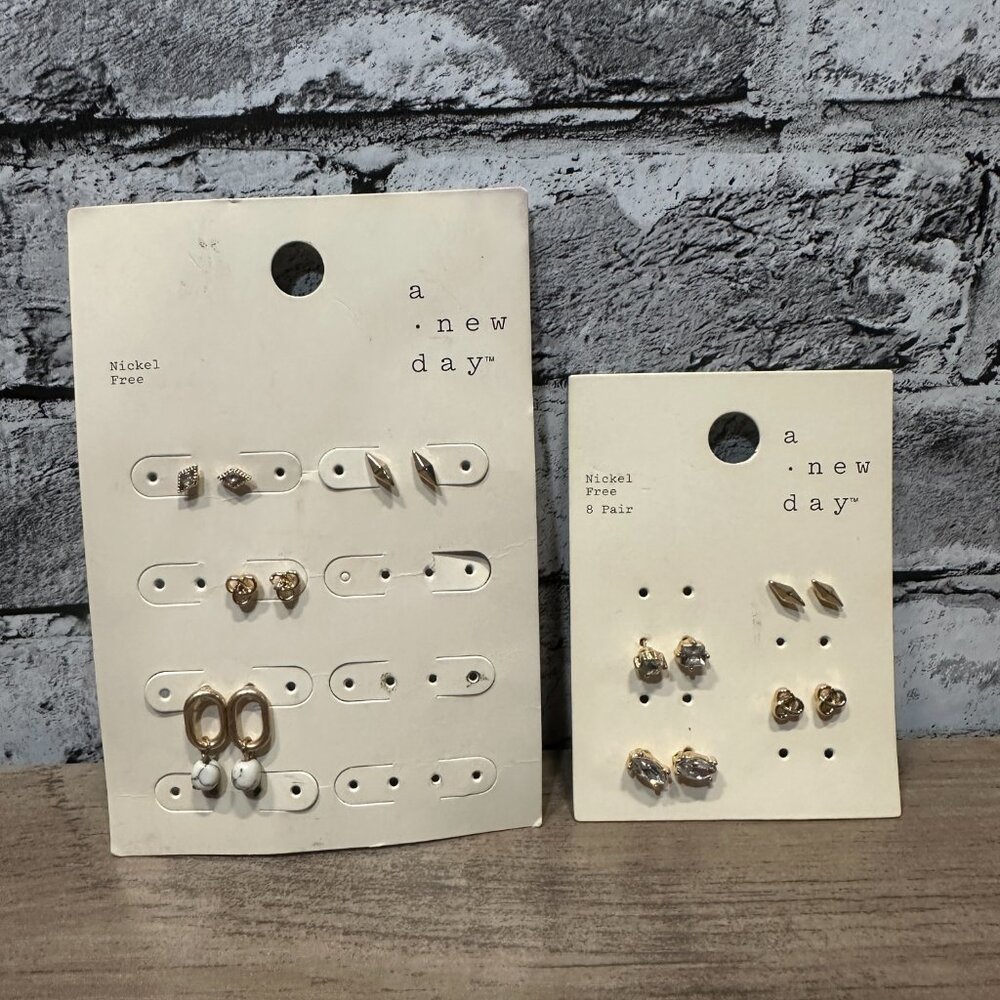 NWT A New Day Earring Set Nickel Free (8 Pairs)